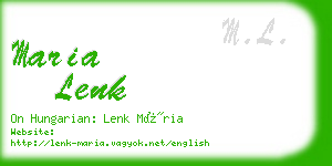 maria lenk business card